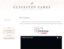 Tablet Screenshot of clickstopcares.org